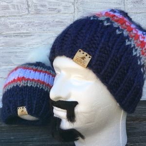 Patriots/ Pats Daddy & Me Mommy & me beanies